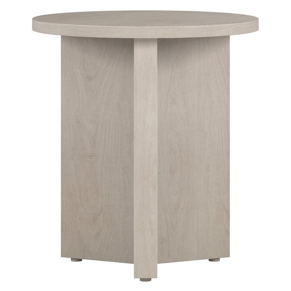 Hailey Home Anders White Composite Round End Table