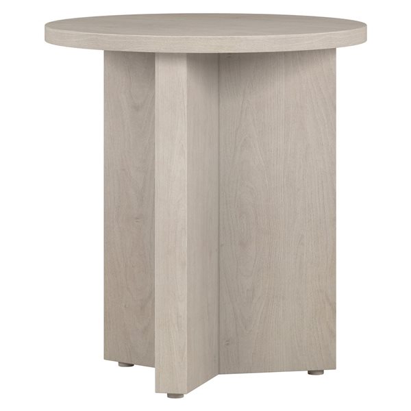 Hailey Home Anders White Composite Round End Table