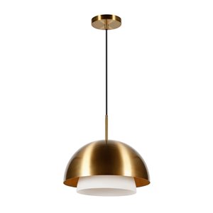 Hailey Home Octavia 15.75-in W Brass Pendant Ceiling Light w/ Metal Shade