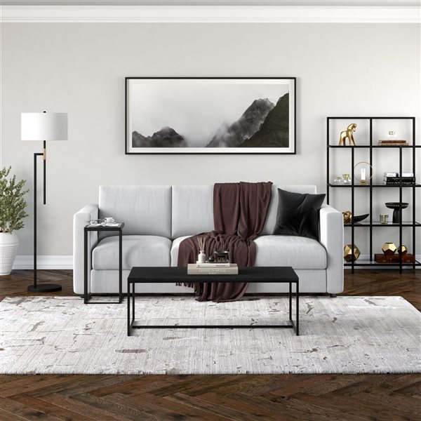 Hailey Home Boone Black Grain Composite Coffee Table