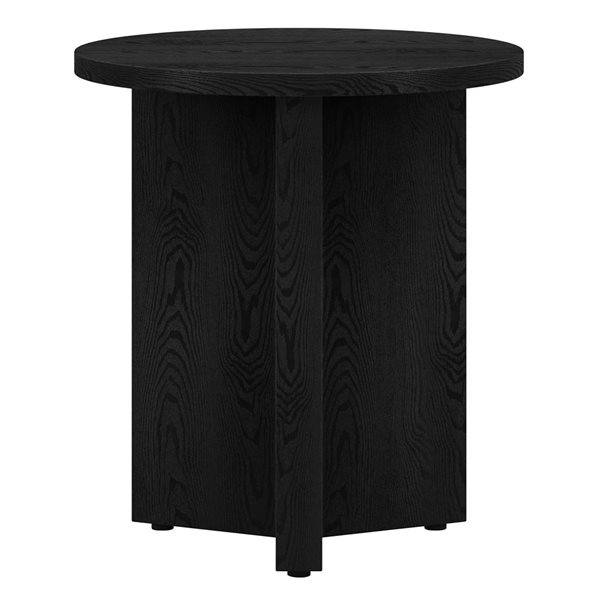 Hailey Home Anders Black Composite Round End Table