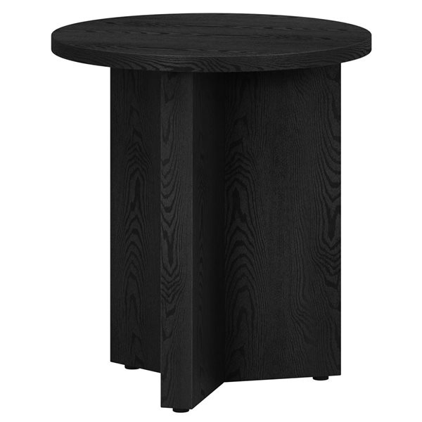 Hailey Home Anders Black Composite Round End Table