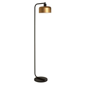 Hailey Home Cadmus 57-in H Black Floor Lamp w/ Brass Metal Shade