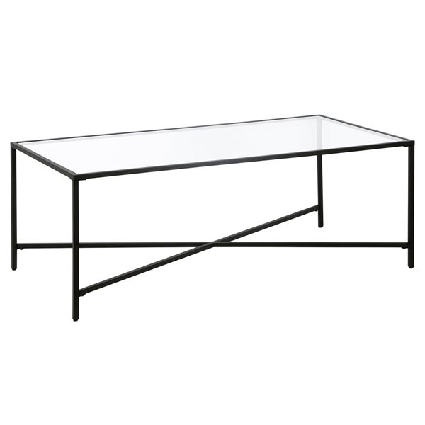 Hailey Home Henley Black Glass Coffee Table