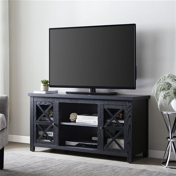 Hailey Home Colton Black TV Stand for TVs up to 55-in