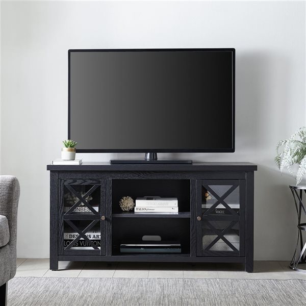 Hailey Home Colton Black TV Stand for TVs up to 55-in