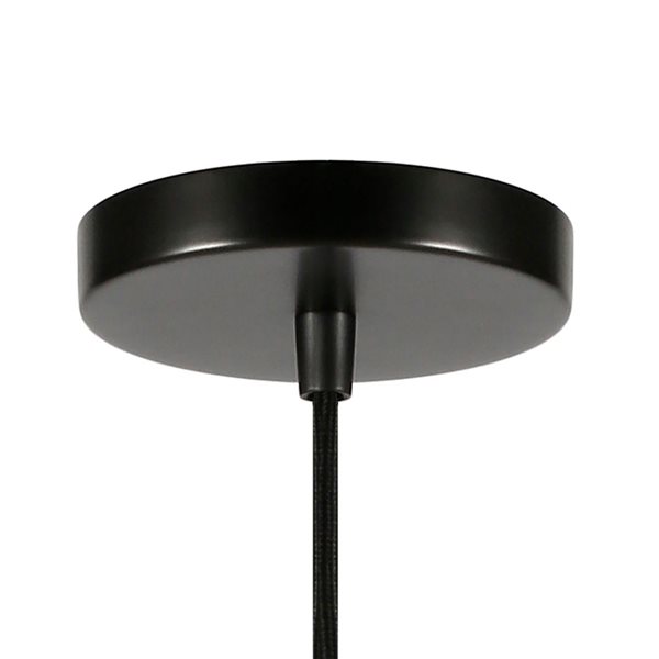 Hailey Home Magnolia 10.75-in W Black Pendant Ceiling Light w/ Clear Glass Shade