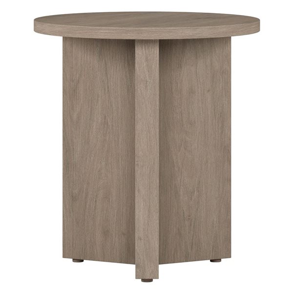 Hailey Home Anders Grey Oak Composite Round End Table