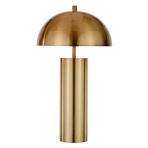 Hailey Home York 27-in H Brass Table Lamp with Metal Shade