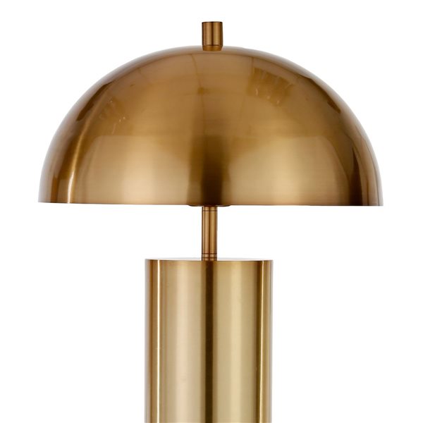 Hailey Home York 27-in H Brass Table Lamp with Metal Shade