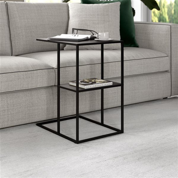 Hailey Home Winthrop Black Metal Rectangular End Table