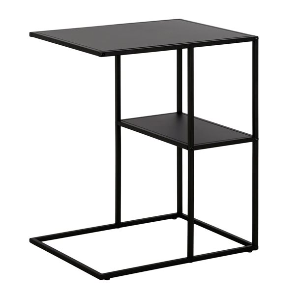 Hailey Home Winthrop Black Metal Rectangular End Table