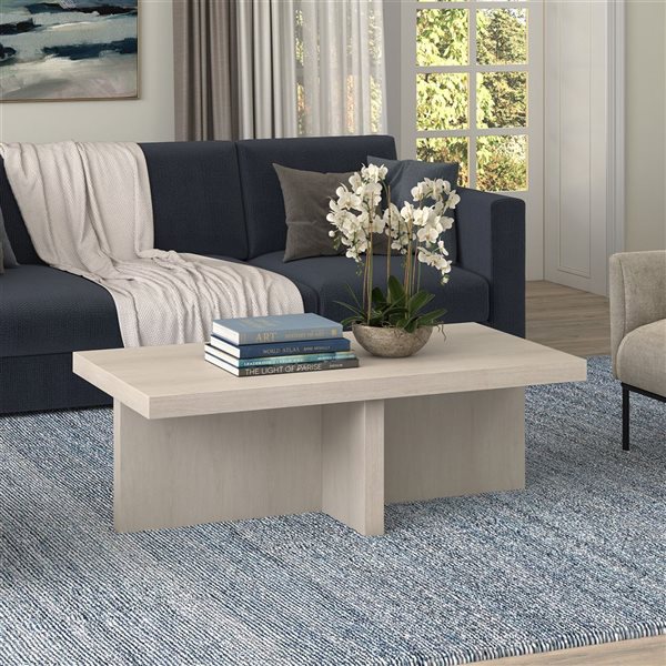 Hailey Home Elna Alder White Composite Coffee Table