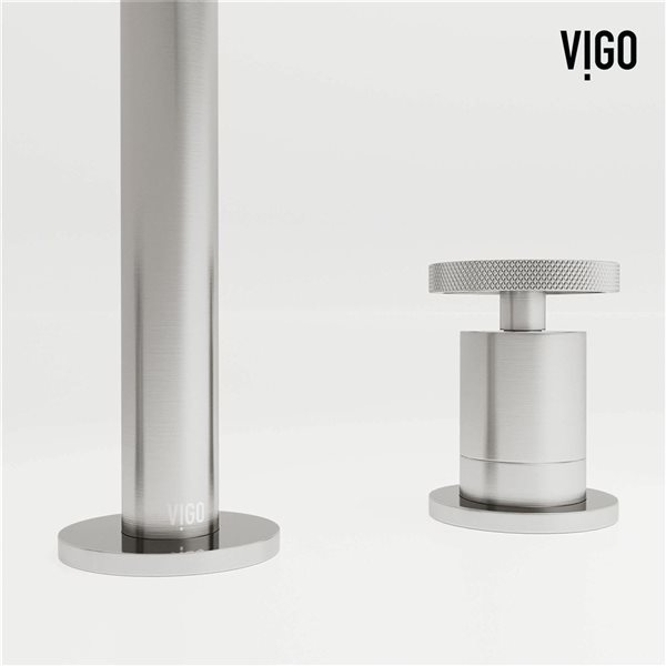 VIGO Cass 8-in Brushed Nickel 2-Handle Bathroom Widespread Faucet