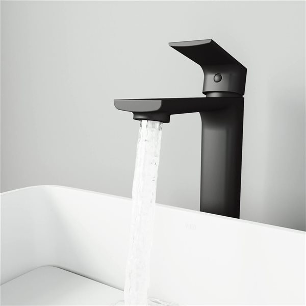 VIGO Norfolk 11-in Matte Black Single Handle Single Hole Bathroom Vessel Faucet