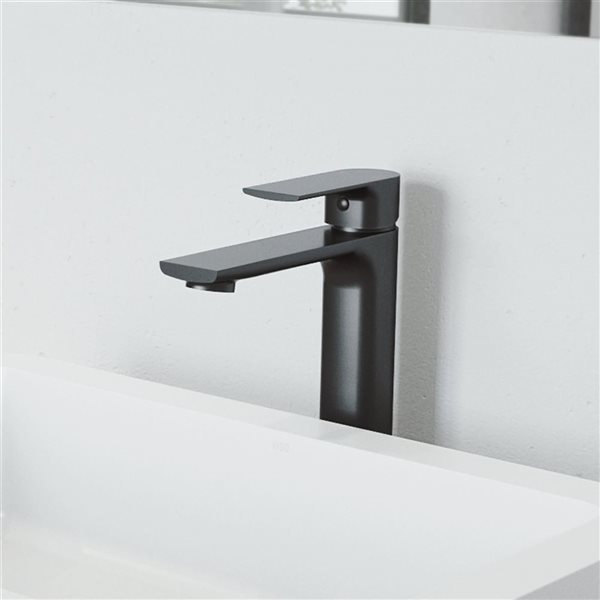 VIGO Norfolk 11-in Matte Black Single Handle Single Hole Bathroom Vessel Faucet