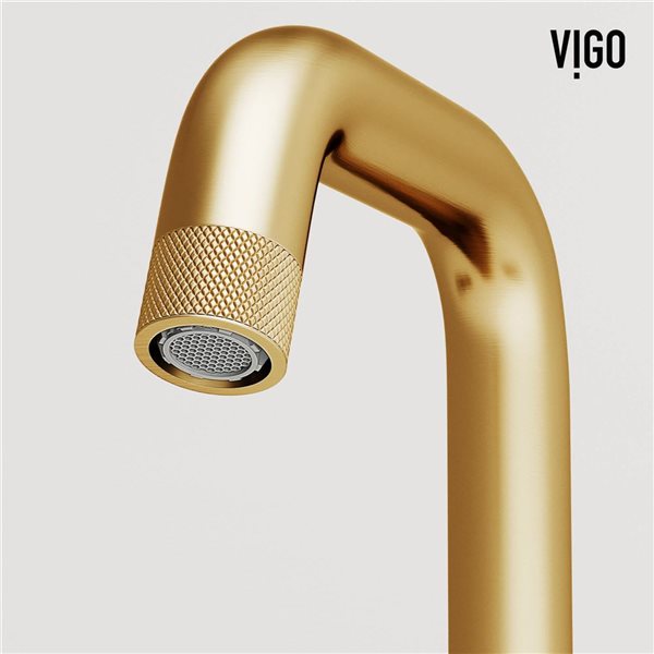 VIGO Cass 8-in Matte Brushed Gold 2-Handle Bathroom Widespread Faucet