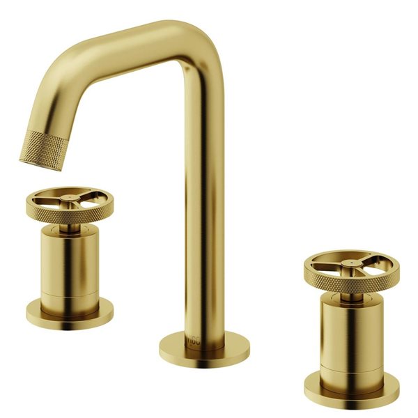 VIGO Cass 8-in Matte Brushed Gold 2-Handle Bathroom Widespread Faucet