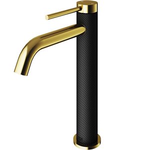 VIGO Lexington 10-in Matte Brushed Gold Single Handle Single Hole Bathroom Vessel Faucet