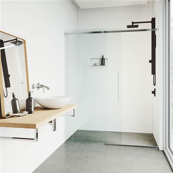 VIGO Orchid 39-in x 4-in Matte Black 2-Jet High Pressure Shower Panel System with Square Fixed Rain Shower Head