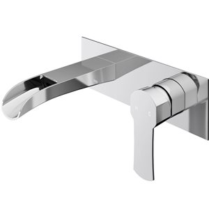 VIGO Cornelius 3-in Chrome Single Handle 2-Hole Bathroom Wall Mount Faucet