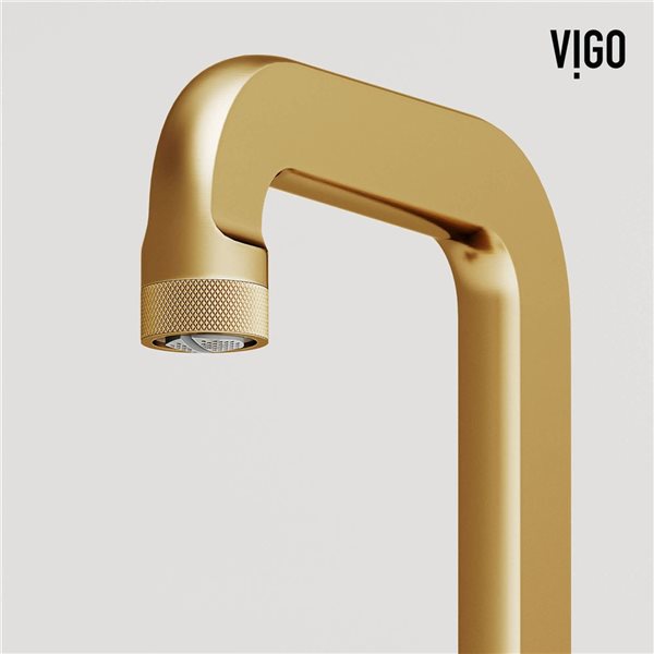 VIGO Wythe 9-in Matte Brushed Gold 2-Handle Bathroom Widespread Faucet