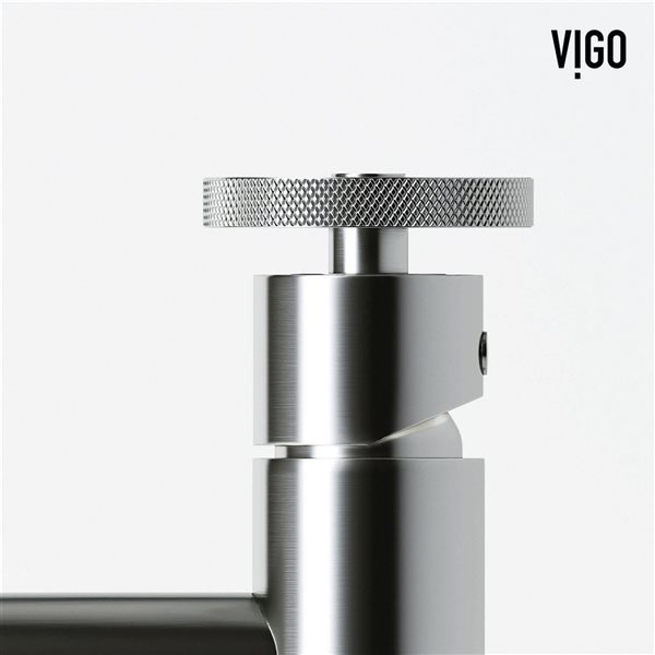 VIGO Cass 8-in Brushed Nickel Single Handle Single Hole Bathroom Faucet