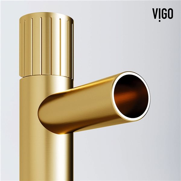 VIGO Ashford 8-in Matte Brushed Gold Single Handle Single Hole Bathroom Faucet