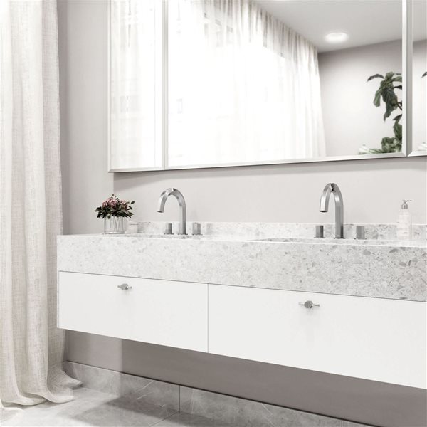 VIGO Hart 9-in Brushed Nickel 2-Handle Bathroom Widespread Faucet