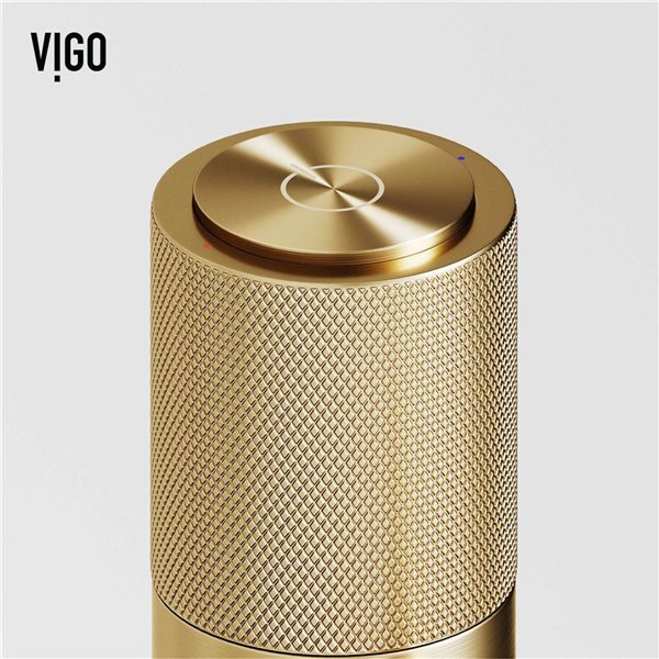 VIGO Apollo 12-in Matte Brushed Gold Single Handle Single Hole Bathroom Vessel Faucet