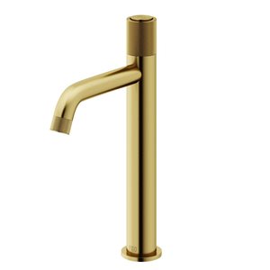 VIGO Apollo 12-in Matte Brushed Gold Single Handle Single Hole Bathroom Vessel Faucet