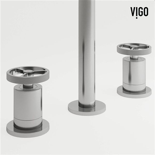 VIGO Cass 8-in Chrome 2-Handle Bathroom Widespread Faucet