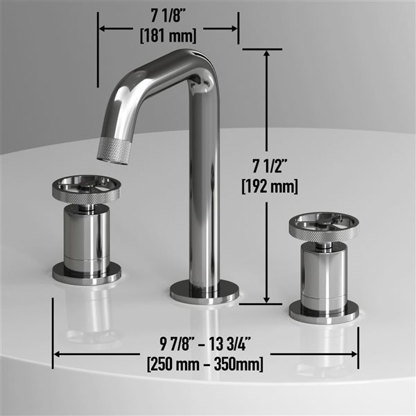 VIGO Cass 8-in Chrome 2-Handle Bathroom Widespread Faucet