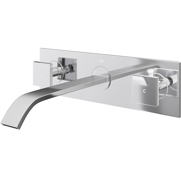 VIGO Titus 3-in Chrome 2-Handle Bathroom Wall Mount Faucet