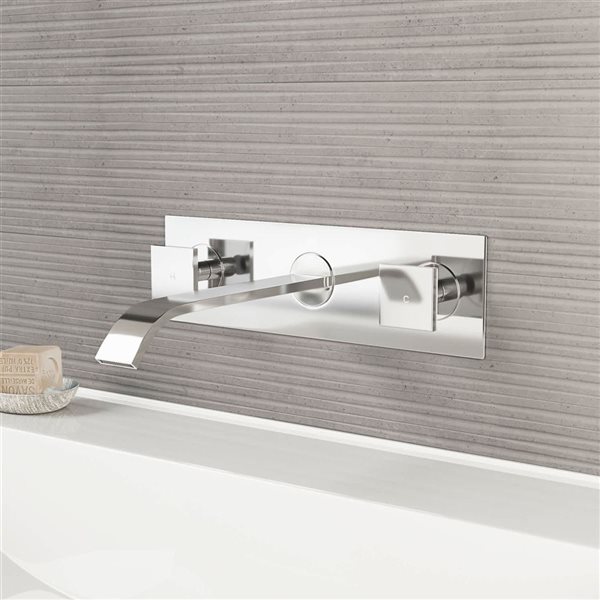 VIGO Titus 3-in Chrome 2-Handle Bathroom Wall Mount Faucet