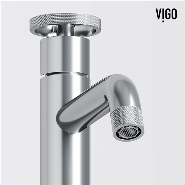 VIGO Cass 12-in Chrome Single Handle Single Hole Bathroom Vessel Faucet