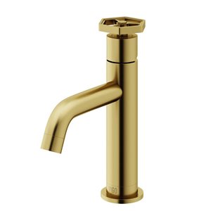 VIGO Ruxton 8-in Matte Brushed Gold Single Handle Single Hole Bathroom Faucet