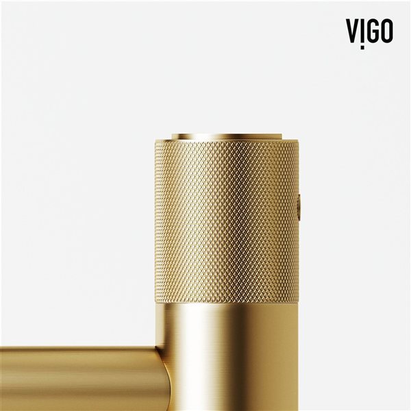 VIGO Apollo 8-in Matte Brushed Gold Button Operated Single Hole Bathroom Faucet