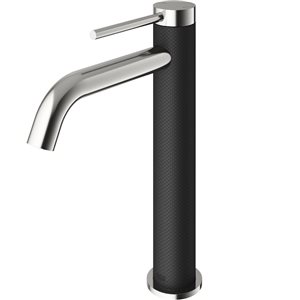 Robinet mitigeur Lexington VIGO 10 po h. monotrou pour vaque de salle de bain, nickel brossé