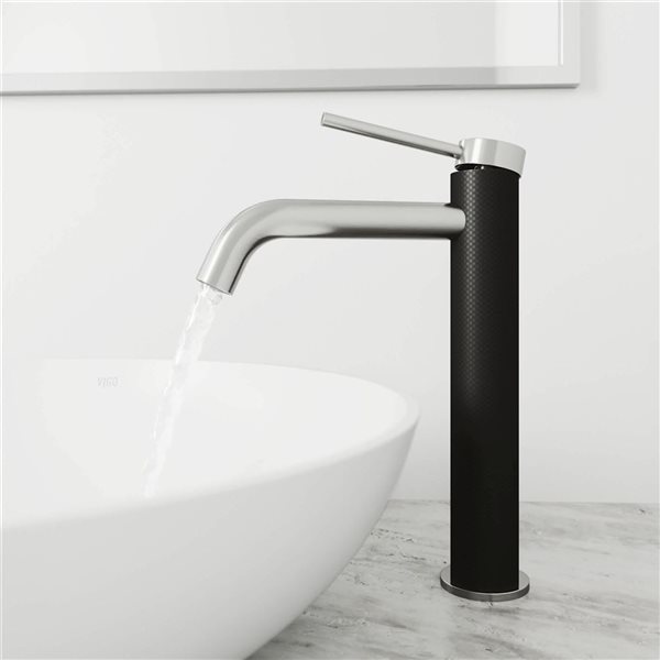 VIGO Lexington 10-in Brushed Nickel Single Handle Single Hole Bathroom Vessel Faucet