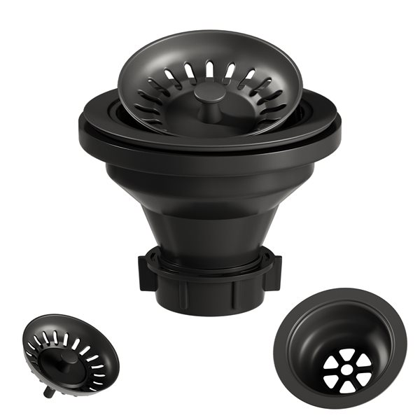 VIGO&nbsp;3.5-in W Kitchen Sink Strainer - Matte Black