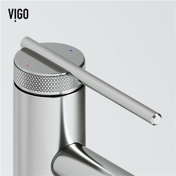 VIGO Sterling 11-in Brushed Nickel Single Handle Single Hole Bathroom Vessel Faucet