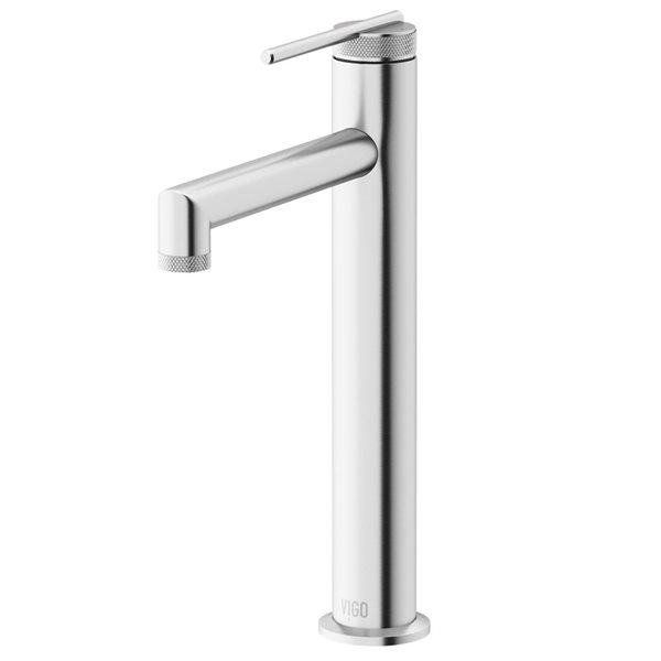 VIGO Sterling 11-in Brushed Nickel Single Handle Single Hole Bathroom Vessel Faucet