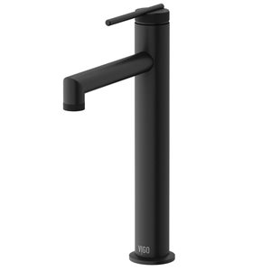 VIGO Sterling 11-in Matte Black Single Handle Single Hole Bathroom Vessel Faucet