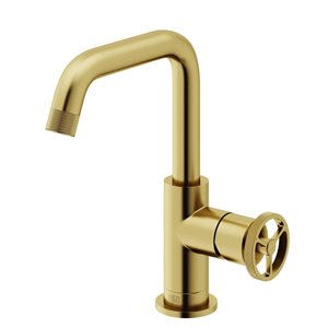 VIGO Cass 9-in Matte Brushed Gold Single Handle Single Hole Bathroom Faucet