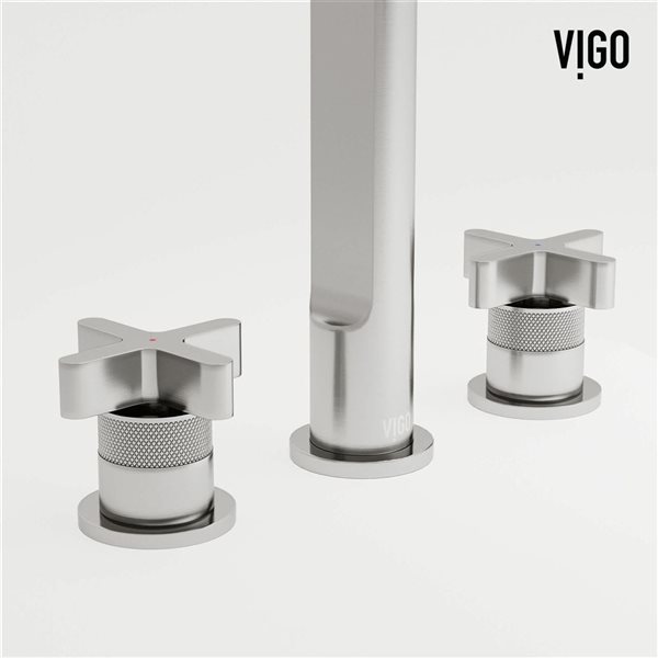 VIGO Wythe 9-in Brushed Nickel 2-Handle Bathroom Widespread Faucet