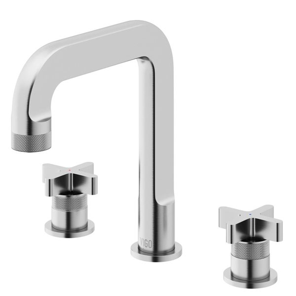 VIGO Wythe 9-in Brushed Nickel 2-Handle Bathroom Widespread Faucet