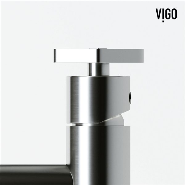 VIGO Ruxton 8-in Brushed Nickel Single Handle Single Hole Bathroom Faucet