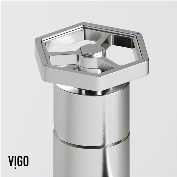 VIGO Ruxton 8-in Brushed Nickel Single Handle Single Hole Bathroom Faucet