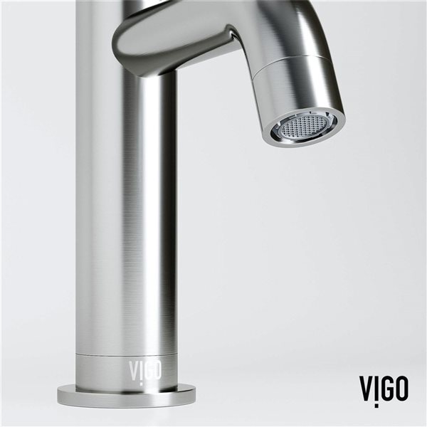 VIGO Ruxton 8-in Brushed Nickel Single Handle Single Hole Bathroom Faucet